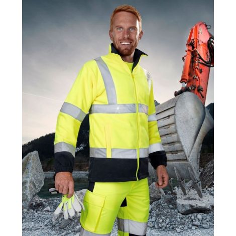 Bluza polarowa ostrzegawcza z elementami odblaskowymi HiViz Ref401 Ardon kolor żółty - 2